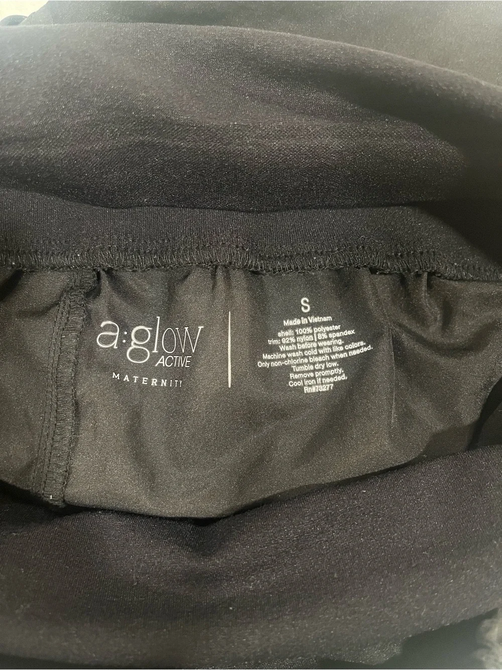 A Glow Active Black and White Athletic Shorts - Size Small MATERNITY - Picture 3 of 6